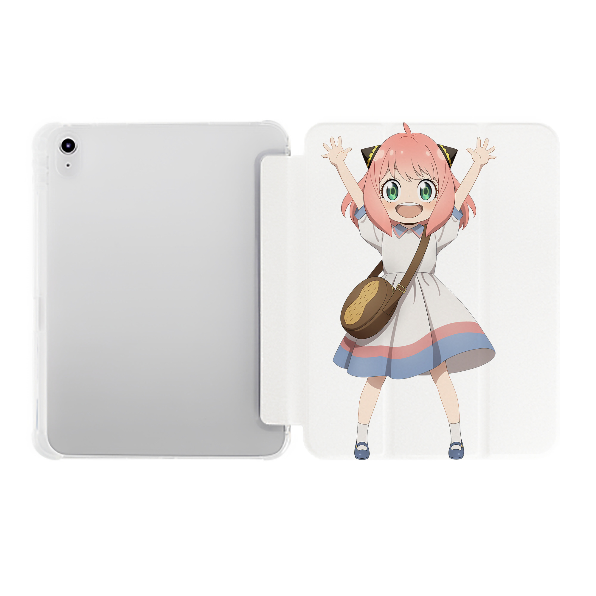 （画像用） SPY×FAMILY间谍家家酒 IPad ケース ペン収納付き 三つ折りスタンド PUレザー×シリコン 対応機種9.5/10.5/10.9インチ